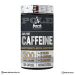 Pole Nutrition 100% Pure Caffeine Boost Energy Capsules - 100 Capsules - Hold Strong Fitness & Nutrition