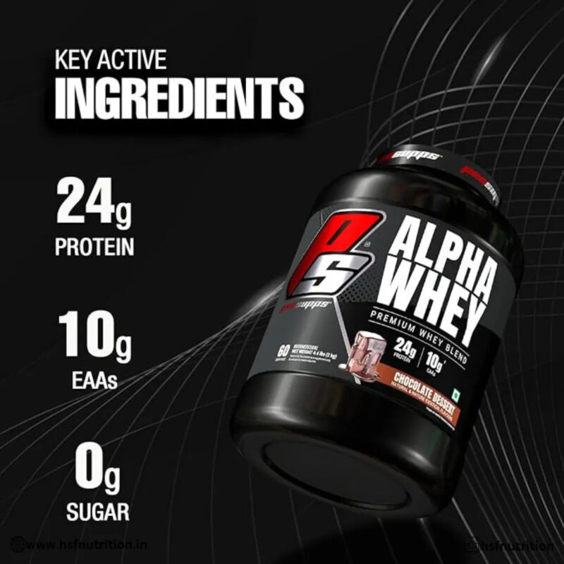 PS PROSUPPS Alpha Whey Protein - 24G Protein, 2Kg, Chocolate Dessert - Hold Strong Fitness & Nutrition