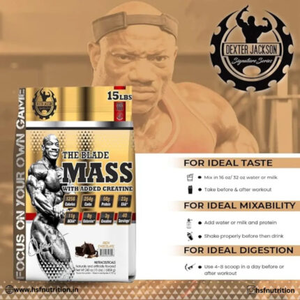 Dexter Jackson The Blade Mass Gainer - 6804g (15 lbs), Rich Chocolate - Hold Strong Fitness & Nutrition