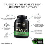 OPTIMUM NUTRITION ON Serious Mass High Protein High Calorie Weight Gainer Powder - 3 kg, Chocolate - Hold Strong Fitness & Nutrition