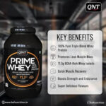 QNT Prime Whey Protein Powder - 2 Kg, 55 Servings, 25gm - Hold Strong Fitness & Nutrition