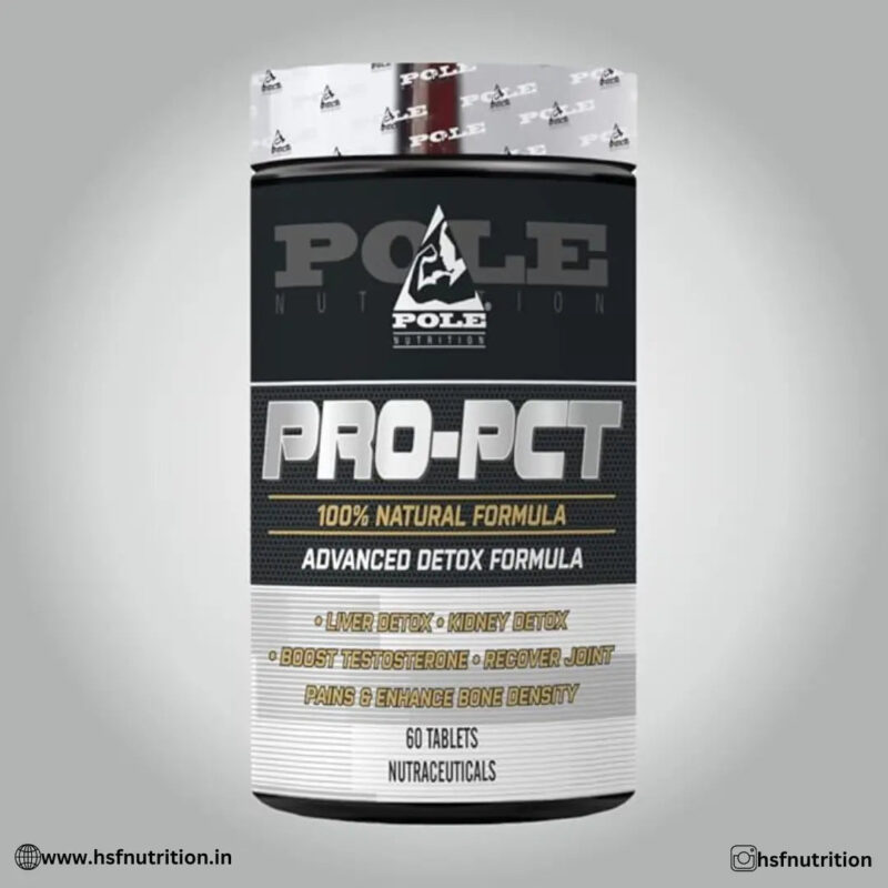 Pole Nutrition PRO-PCT 100% Natural Advance Detox Formula- 60 Tablets - Hold Strong Fitness & Nutrition