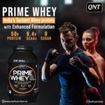 QNT Prime Whey Protein Powder - 2 Kg, 55 Servings, 25gm - Hold Strong Fitness & Nutrition