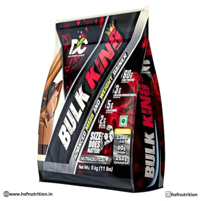 Doctors Choice DC Bulk King Advanced Mass & Weight Gainer - 5 Kg - Hold Strong Fitness & Nutrition