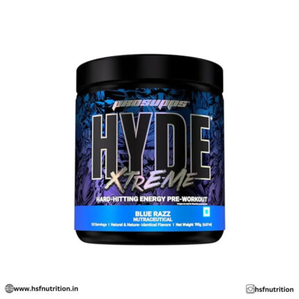 PS PROSUPPS Hyde Xtreme- Hard Hitting Energy Pre Workout | 30 Servings, Blue Razz - Hold Strong Fitness & Nutrition