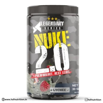 Bigflex PreWorkout Nuke 2.0 Advanced Formulation - 400gm, 30Servings, Lychee - Hold Strong Fitness & Nutrition