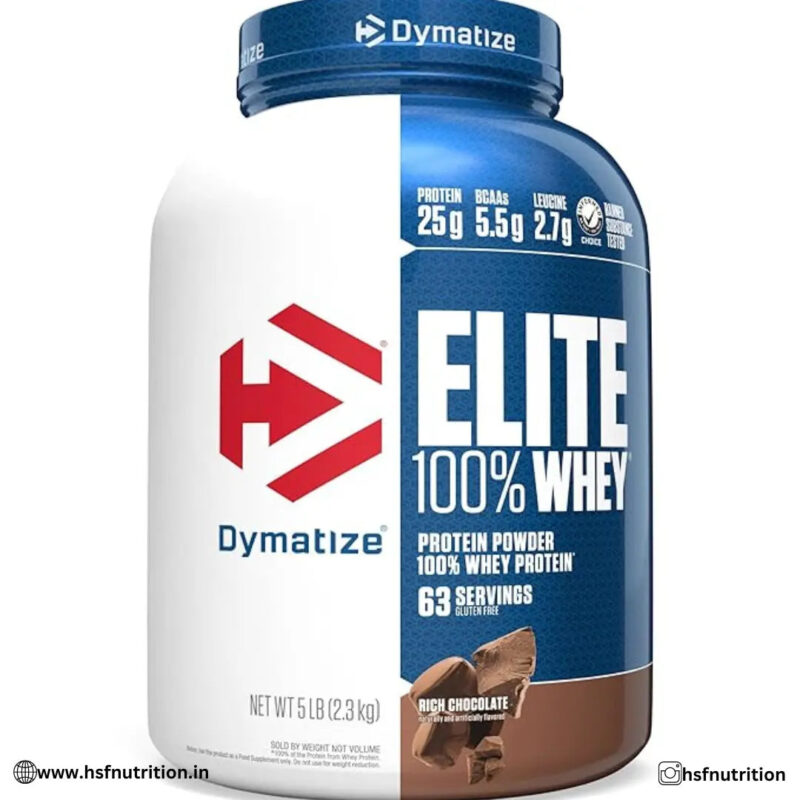 Dymatize Nutrition Elite Whey Protein - 2.26 kg, Rich Chocolate, 25g Protein - Hold Strong Fitness & Nutrition