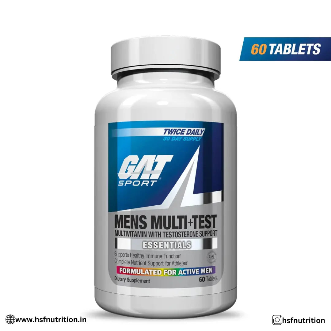 1_642728f6-f59f-4dc5-b87c-6eac18f80cea GAT Sports Men Multi + Test Premium Multivitamin Tablets - 60 Tablets - Hold Strong Fitness & Nutrition