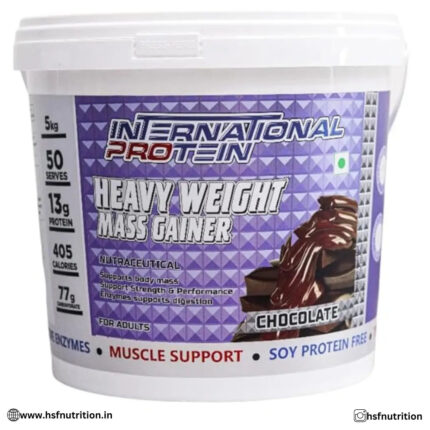 International Protein Heavy Weight Mass Gainer - 5kg, 50 Servings - Hold Strong Fitness & Nutrition