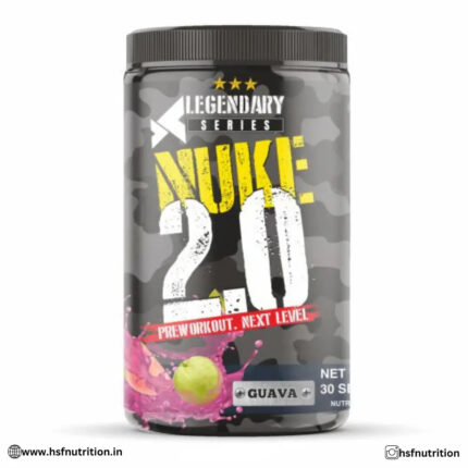 Bigflex PreWorkout Nuke 2.0 Advanced Formulation - 400gm, 30 Servings, Guava - Hold Strong Fitness & Nutrition