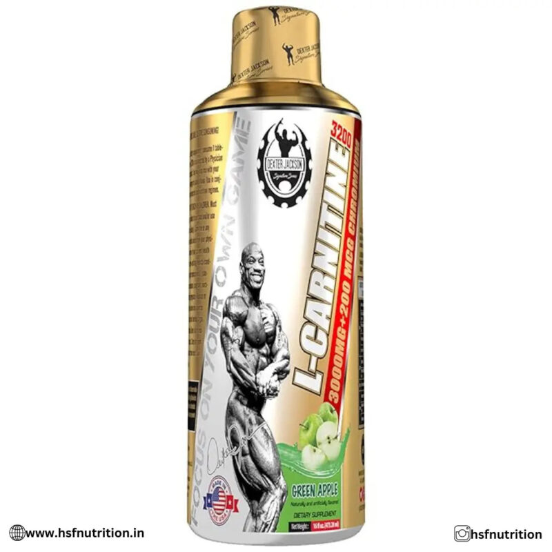 Dexter Jackson L-Carnitine Liquid - 473 ml, 31 Servings, Green Apple - Hold Strong Fitness & Nutrition