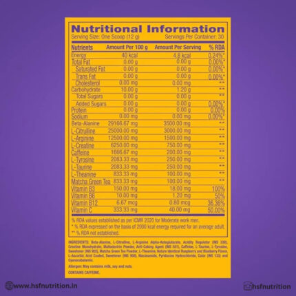 GNC Pro Performance PreWorkout - 360 gm, 30 Servings, Blue Raspberry - Hold Strong Fitness & Nutrition