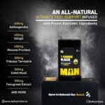 MuscleBlaze Koshaveda MB T-Surge Black - 90 Tablets - Hold Strong Fitness & Nutrition