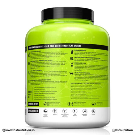 Avvatar Muscle Gainer - 2kg, Belgian Chocolate, 33 Servings, Sugar free Avvatar