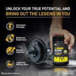 MuscleBlaze Koshaveda MB T-Surge Black - 90 Tablets - Hold Strong Fitness & Nutrition