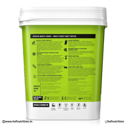 Avvatar Muscle Gainer - 4kg, Belgian Chocolate, 67 Servings, Sugar free Avvatar