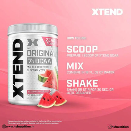 Scivation Xtend Original BCAAs Powder - 7g BCAAs for Men & Women | 30 Servings, Xtend Watermelon - Hold Strong Fitness & Nutrition