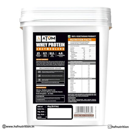ASITIS ATOM Whey Protein - 4kg, 27g protein - Hold Strong Fitness & Nutrition