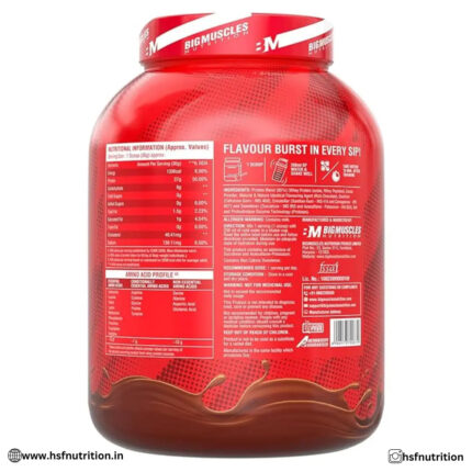 Bigmuscles Nutrition Nitric Whey protein - 2kg, 27g Isolate Whey Protein, Rich Chocolate - Hold Strong Fitness & Nutrition