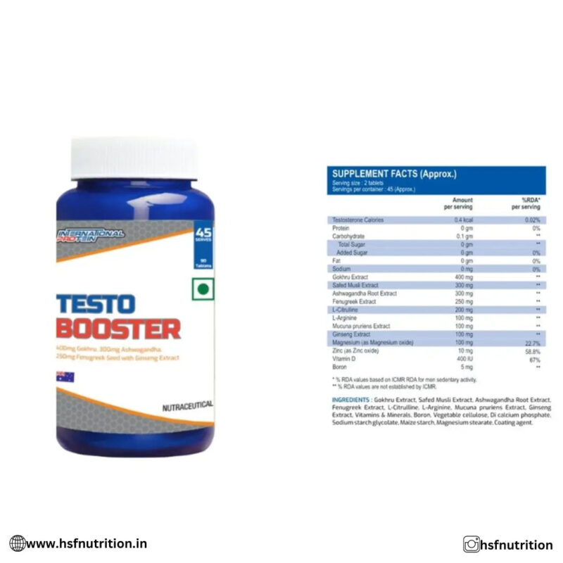International Protein Testo Booster - 90 Tablets - Hold Strong Fitness & Nutrition
