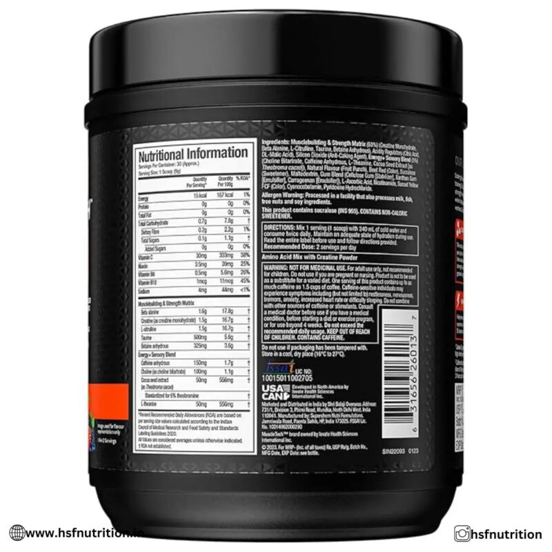 MuscleTech Vapor X5 - 270gm, 30 Serving, Fruit Punch - Hold Strong Fitness & Nutrition