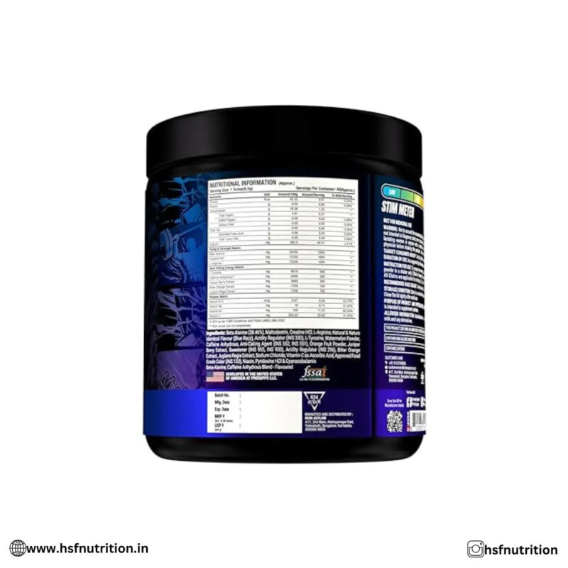 PS PROSUPPS Hyde Xtreme- Hard Hitting Energy Pre Workout | 30 Servings, Blue Razz - Hold Strong Fitness & Nutrition