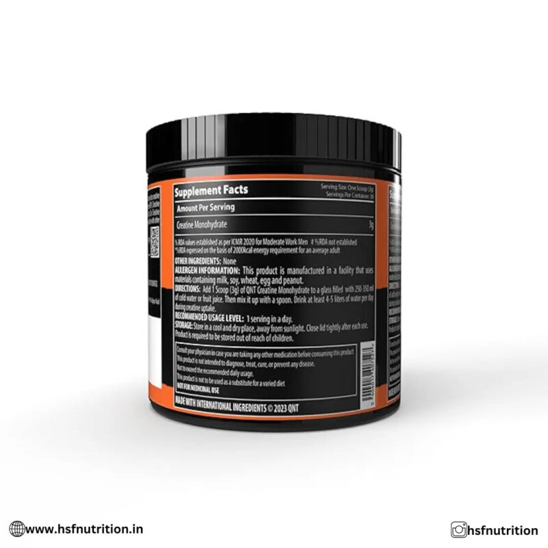 QNT Creatine Monohydrate - 90g, 30 Servings, Unflavored - Hold Strong Fitness & Nutrition