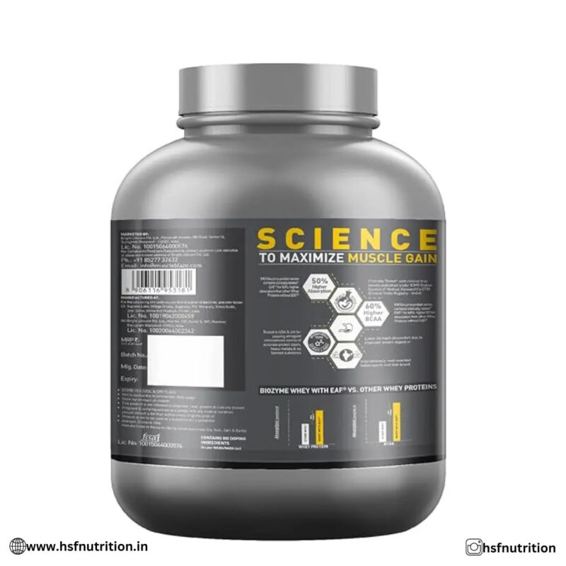 MuscleBlaze MB Biozyme Performance Whey Protein - 2kg, Rich Chocolate | 25 G Protein, 11.8 G Eaa & 5.5 G Bcaa Per Scoop - Hold Strong Fitness & Nutrition