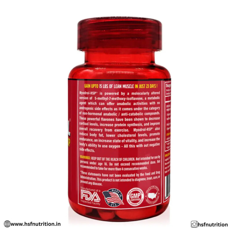 MYOGENETIX Myodrol HSP RED - 30 Caplets - Hold Strong Fitness & Nutrition