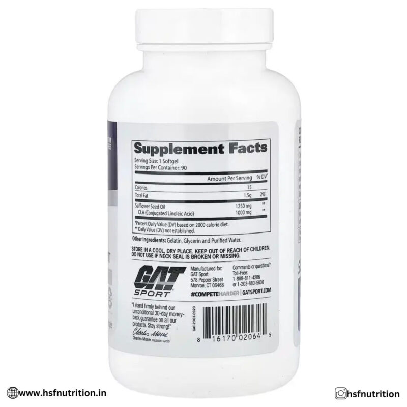 GAT Sports CLA 1250 - 90 Softgels - Hold Strong Fitness & Nutrition