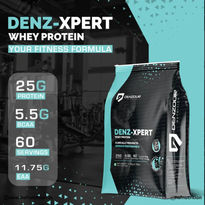 Denzour Nutrition Denz-Tech Whey Protein - 2Kg, 25g, 60 Sachet, Belgium Chocolate | Free Shaker Inside (Copy) Denzour Nutrition