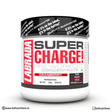 Labrada SUPER CHARGE PreWorkout -  63 Servings, 315gm | L-Arginine, L-Citrulline, Beta Alanine, Caffeine, Ashwagandha, Zinc - Hold Strong Fitness & Nutrition