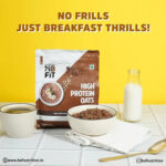 MuscleBlaze MB Fit High Protein Oats - 1kg, Dark Chocolate, 22g Protein | Breakfast Cereals for Weight Management - Hold Strong Fitness & Nutrition