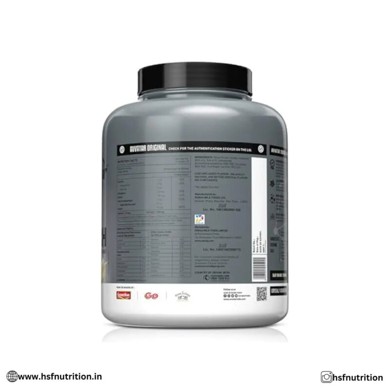 Avvatar Whey Isorich Protein  - 2Kg, Malai Kulfi, 29gm, Isolate Protein - Hold Strong Fitness & Nutrition