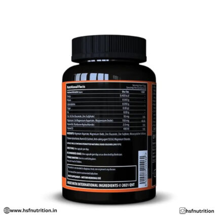 QNT ZMA (Zinc Magnesium Aspartate) with Vitamin B6 & D3 | Boosts Immunity | Ideal Supplement for Men & Women - 60 Tablets - Hold Strong Fitness & Nutrition
