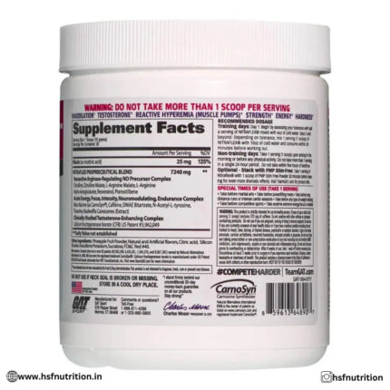 GAT Sports Nitraflex Preworkout - 30 Serving, Fruit Punch, 300 gm - Hold Strong Fitness & Nutrition