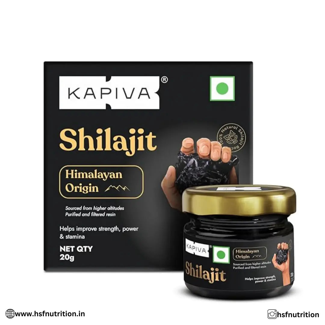 45 Kapiva Himalayan Shilajit/Shilajeet Resin, 20g - Performance Booster For Endurance and Stamina - Hold Strong Fitness & Nutrition