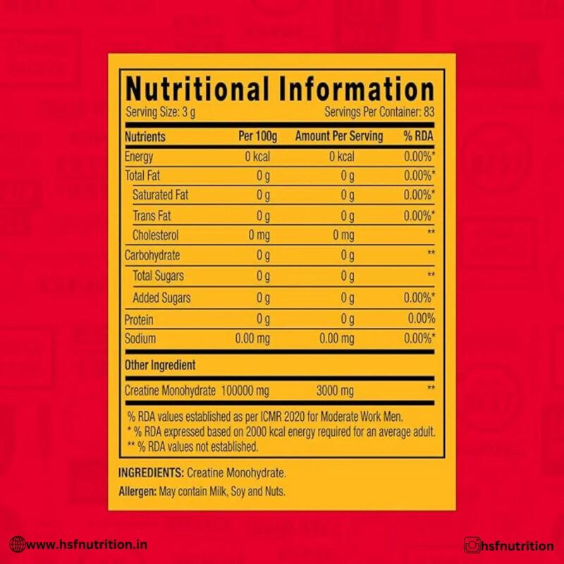 GNC Pro Performance Pure Micronized Creatine Monohydrate  - 250 gm, 83 Serving, Unflavoured - Hold Strong Fitness & Nutrition