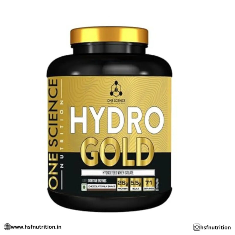 One Science Nutrition OSN HYDRO GOLD Protein Powder- 2.26 kg, 5lbs, 26g Isolate Protein, Chocolate Milk Shake - Hold Strong Fitness & Nutrition