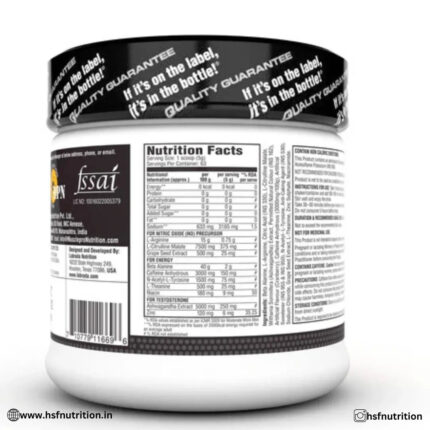 Labrada SUPER CHARGE PreWorkout -  63 Servings, 315gm | L-Arginine, L-Citrulline, Beta Alanine, Caffeine, Ashwagandha, Zinc - Hold Strong Fitness & Nutrition