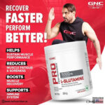 GNC Pro Performance L-Glutamine 5000 mg - 250 gm, 50 Servings, Unflavoured - Hold Strong Fitness & Nutrition