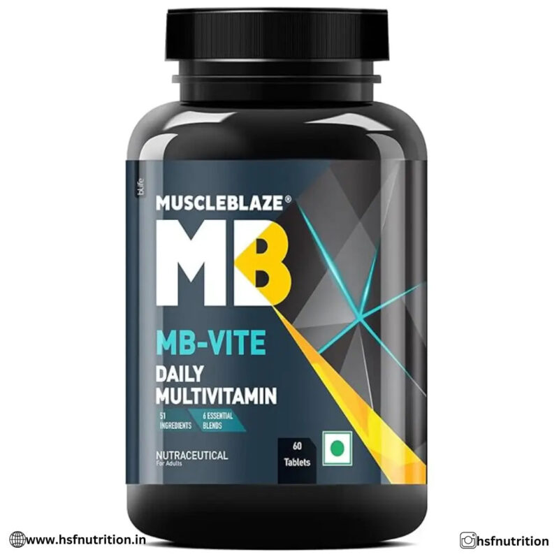 MuscleBlaze MB-Vite Daily Multivitamin - 60 Tablets - Hold Strong Fitness & Nutrition