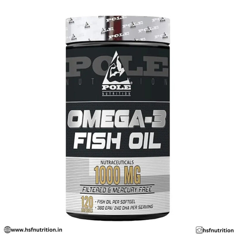 Pole Nutrition Omega-3 Fish Oil 1000mg - 120 Softgels - Hold Strong Fitness & Nutrition