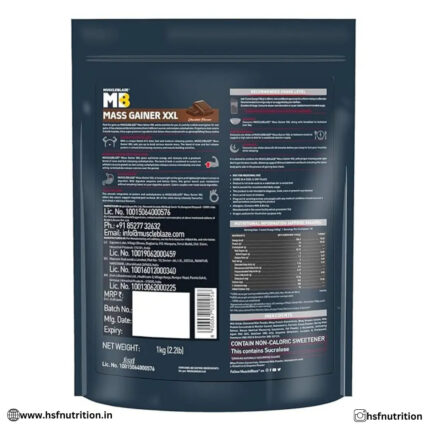 MuscleBlaze MB Super Gainer Xxl  - 1kg, Chocolate - Hold Strong Fitness & Nutrition