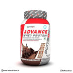 Scitron Advance Whey Protein - 1 Kg, Double Rich Chocolate, 25.5g Protein - Hold Strong Fitness & Nutrition
