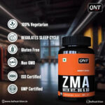 QNT ZMA (Zinc Magnesium Aspartate) with Vitamin B6 & D3 | Boosts Immunity | Ideal Supplement for Men & Women - 60 Tablets - Hold Strong Fitness & Nutrition