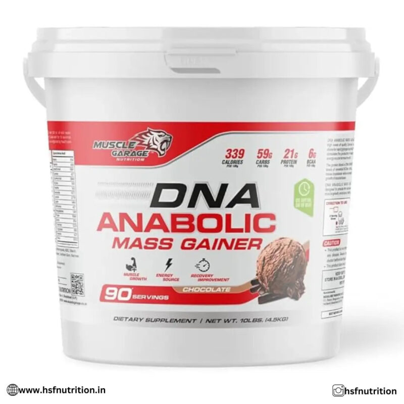 Muscle Garage DNA Anabolic High Protein Mass Gainers - 4.5 kg, Chocolate - Hold Strong Fitness & Nutrition