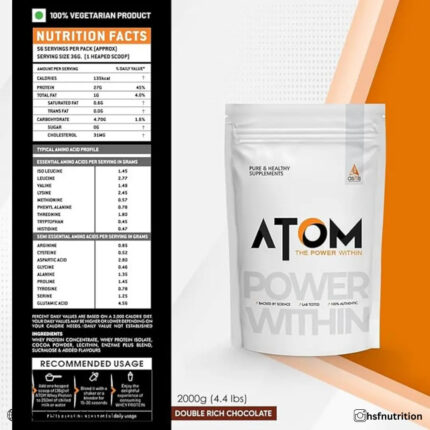 ASITIS ATOM Whey Protein - 2 kg, 27gm Protein - Hold Strong Fitness & Nutrition
