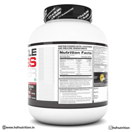 Labrada Muscle Mass Gainer - 3 kg, Chocolate | 52g Protein, 250g Carbs, 1g Creatine, 500mg L-Carnitine - Hold Strong Fitness & Nutrition