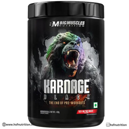 Bigmuscles Nutrition Karnage Black Preworkout - 60 Servings, 420g, Sex On the Beach Bigmuscles Nutrition
